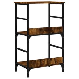 Berkfield Home Decorative Bookshelf Smoked Oak 50x33x82 cm Engineered Wood in Brown - Size: 50 x 33 x 82 cm - thumbnail 6