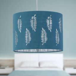 First Choice Lighting Set of 2 Fern - Teal Cut Out 30cm Pendant Lightshades - thumbnail 5