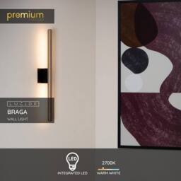 Netlighting Lucide BRAGA Wall light LED 1x115W 2700K Coffee in Brown - thumbnail 2