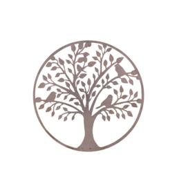 Melody Maison Galvanised Rust Tree Detail Garden Wall Art - 30cm in Brown - thumbnail 1