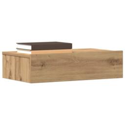 Berkfield Home Durable Bedside Cabinet Artisan Oak 60x35 cm Engineered Wood in Brown - thumbnail 2