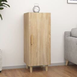 Berkfield Home Sideboard Sonoma Oak 34.5x34x90 cm Engineered Wood in Brown - thumbnail 1