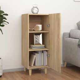 Berkfield Home Sideboard Sonoma Oak 34.5x34x90 cm Engineered Wood in Brown - thumbnail 3