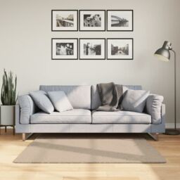 Berkfield Home Rug HUARTE Short Pile Soft & Washable Sand 120x120 cm in Brown - Size: Medium - thumbnail 1