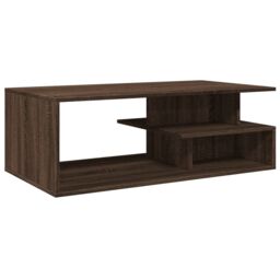 Berkfield Home Coffee Table Brown Oak 102x55x35 cm Engineered Wood - Size: 102 x 55 x 35 cm - thumbnail 2