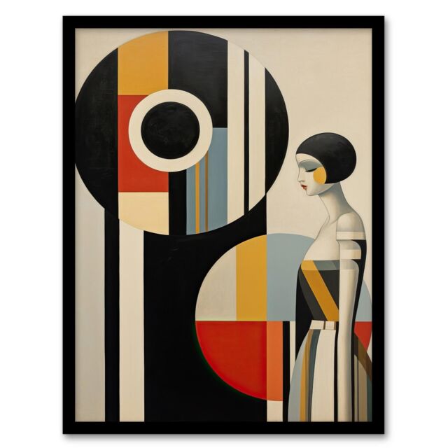 Wee Blue Coo Wall Art Print Bauhaus Beauty Stylish Abstract Modern Living Room Framed - Size: A4 - image 1