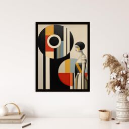 Wee Blue Coo Wall Art Print Bauhaus Beauty Stylish Abstract Modern Living Room Framed - Size: A4 - thumbnail 4