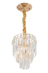 Living and Home Elegant Crystal Pendant Light in Gold - thumbnail 5