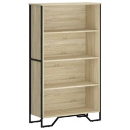 Berkfield Home Bookcase Sonoma Oak 80x31x137.5 cm Engineered Wood in Brown - thumbnail 2