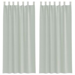 Berkfield Home Voile Curtains with Loops 2 pcs Light Grey 140x245 cm - thumbnail 2