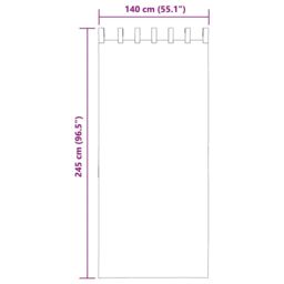 Berkfield Home Voile Curtains with Loops 2 pcs Light Grey 140x245 cm - thumbnail 8