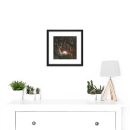 Artery8 Ciurlionis Fairy Tale Of Kings Symbolist Painting 8X8 Inch Square Wooden Framed Wall Art Print Picture with Mount in Black - thumbnail 2