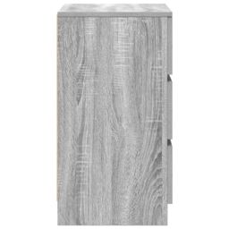 Berkfield Home Bedside Cabinet with 3 Drawers Grey Sonoma 39x35x65 cm - Size: 39 x 35 x 65 cm - thumbnail 7