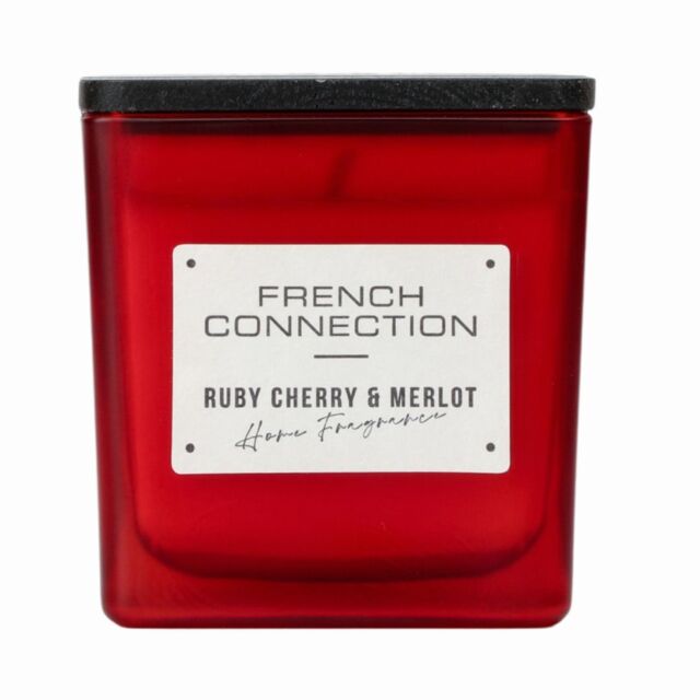 French Connection Square Range - Cherry & Merlot Candle 200g (1-Wick) - FCC003RS in Red - image 1