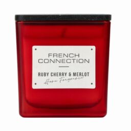 French Connection Square Range - Cherry & Merlot Candle 200g (1-Wick) - FCC003RS in Red - thumbnail 1