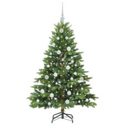 Berkfield Home Beautiful Artificial Christmas Tree with 150 LEDs Green 150 cm PE - thumbnail 1
