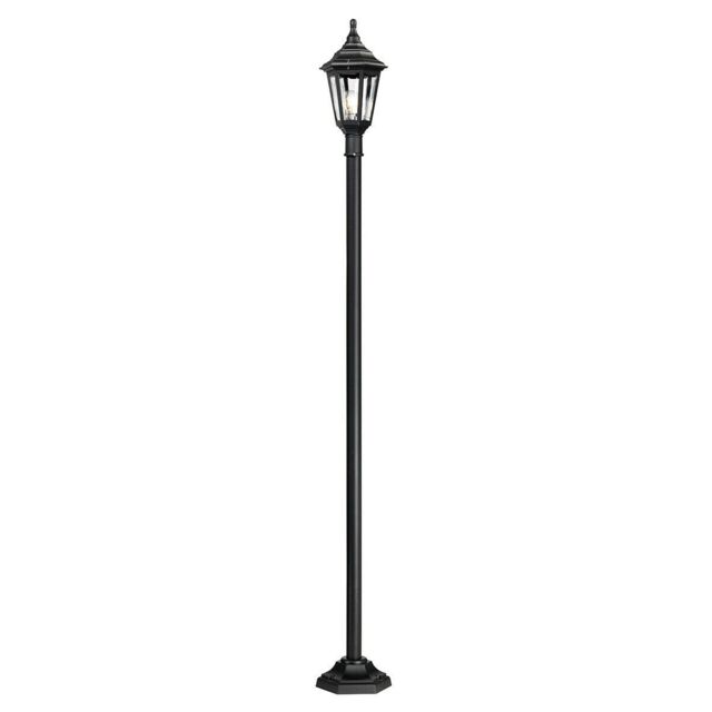 Loops Outdoor IP44 1 Bulb Lamp Post Black LED E27 100W Bulb Light Fitting d01588