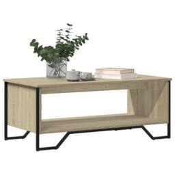Berkfield Home Coffee Table Sonoma Oak 100x51x40 cm Engineered Wood in Brown - Size: 100 x 51 x 40 cm - thumbnail 4