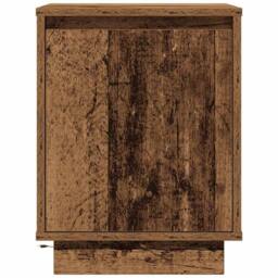 Berkfield Home Bedside Cabinet with LED Lights¬†Old Wood 38x34x50 cm - Size: 38 x 34 x 50 cm - thumbnail 6