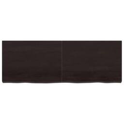 Berkfield Home Table Top Dark Grey 140x50x(2-6) cm Treated Solid Wood Oak - thumbnail 4