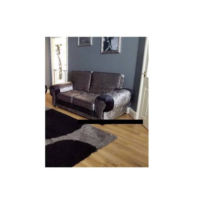 Furniture 786 Tango Full Back 3 Seater Sofa Crushed Velvet