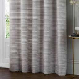Paoletti Jupiter Chenille Jacquard Eyelet Curtain Pair in Silver - Size: 229 cm width x 229 cm drop - thumbnail 4