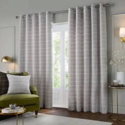 Paoletti Jupiter Chenille Jacquard Eyelet Curtain Pair in Silver - Size: 229 cm width x 229 cm drop - thumbnail 2
