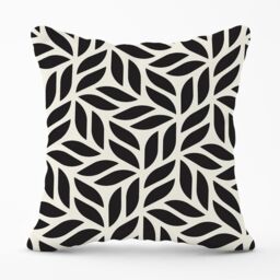 Warren Reed - Designer Modern Stylish Abstract Texture Outdoor Cushion in Black - Size: 45 cm x 45 cm - thumbnail 1