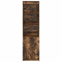 Berkfield Home Highboard Smoked Oak 50x35x180 cm Engineered Wood in Brown - Size: 50 x 35 x 180 cm - thumbnail 6