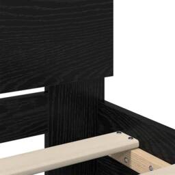 Berkfield Home Bed Frame with Headboard Black Oak 140 x 200 cm Engineered Wood - thumbnail 9