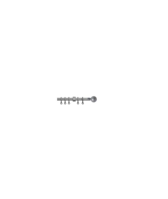 New Edge Blinds 13 - 16mm - Ball Metal Curtain Pole Set - Silver - Size: 150 cm - 280 cm - image 1