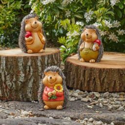 Marco Paul 3pck Baby Hedgehog Garden Ornaments - thumbnail 2