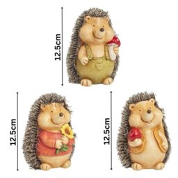 Marco Paul 3pck Baby Hedgehog Garden Ornaments - thumbnail 4