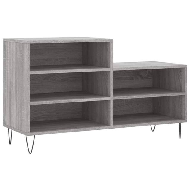 Berkfield Home Shoe Cabinet Grey Sonoma 102x36x60 cm Engineered Wood - Size: 102 x 36 x 60 cm - image 1
