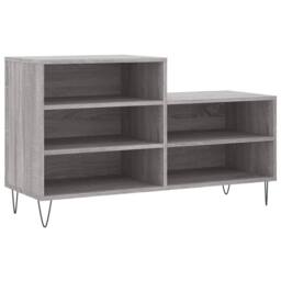 Berkfield Home Shoe Cabinet Grey Sonoma 102x36x60 cm Engineered Wood - Size: 102 x 36 x 60 cm - thumbnail 1