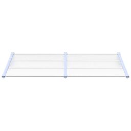 Berkfield Home Door Canopy Grey & Transparent 199x90 cm Polycarbonate in Clear - thumbnail 3