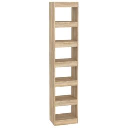 Berkfield Home Book Cabinet/Room Divider Sonoma Oak 40x30x198 cm in Beige - Size: 40 x 30 x 198 cm - thumbnail 2