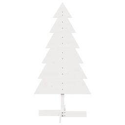 Berkfield Home Wooden Christmas Tree for Decoration White 120 cm Solid Wood Pine - thumbnail 3