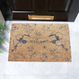 Artsy Mats Welcome Chinoiserie Coir Doormat (60 x 40cm) in Tan - Size: 40 cm x 60 cm - thumbnail 1