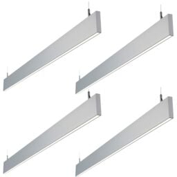 Loops 4 PACK Slim Commercial Suspension Light - 1500mm x 20mm - 40W Cool White LED - thumbnail 1