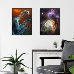 Artery8 Pack of 4 NASA James Webb Space Telescope Pillars of Creation Rho Ophiuchi Cloud Complex Cassiopeia A Images Unframed Wall Art Living Room - thumbnail 6