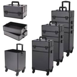 Kelvenix Cosmetic Case Trolley Box in Black - thumbnail 4