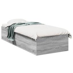 Berkfield Home Bed Frame without Mattress Grey Sonoma 100x200 cm - thumbnail 1