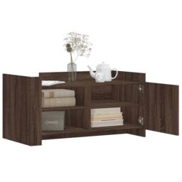Berkfield Home Coffee Table Brown oak 100x50x50 cm Engineered Wood - Size: 100 x 50 x 50 cm - thumbnail 3