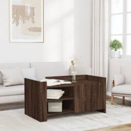Berkfield Home Coffee Table Brown oak 100x50x50 cm Engineered Wood - Size: 100 x 50 x 50 cm - thumbnail 1