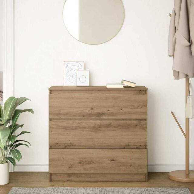 Berkfield Home Sideboard Artisan Oak 80x35x76 cm Engineered Wood in Brown - Size: 80 x 35 x 76 cm - image 1