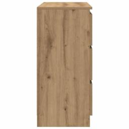 Berkfield Home Sideboard Artisan Oak 80x35x76 cm Engineered Wood in Brown - Size: 80 x 35 x 76 cm - thumbnail 7
