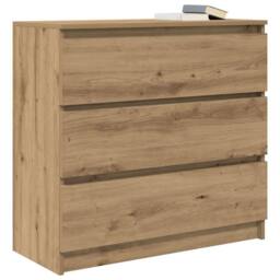 Berkfield Home Sideboard Artisan Oak 80x35x76 cm Engineered Wood in Brown - Size: 80 x 35 x 76 cm - thumbnail 4