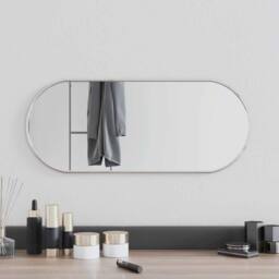 Berkfield Home Wall Mirror Silver 60x25 cm Oval - thumbnail 2