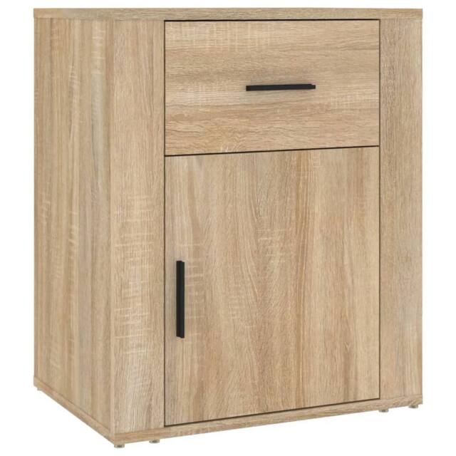 Berkfield Home Bedside Cabinet Sonoma Oak 50x36x60 cm Engineered Wood in Brown - Size: 50 x 36 x 60 cm - image 1